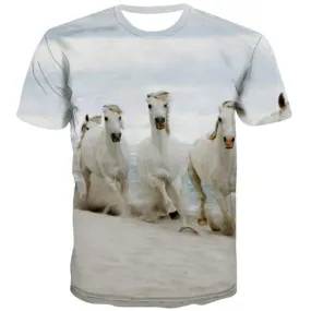 Horse T shirts Men Animal Shirt Print Funny T shirts Funny Harajuku T-shirts 3d Street Tshirts Novelty Short Sleeve Hip hop