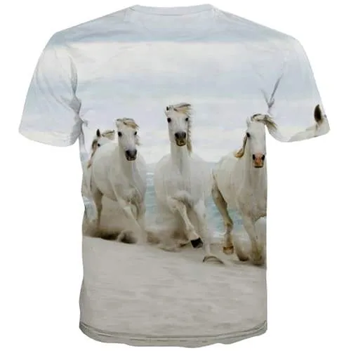 Horse T shirts Men Animal Shirt Print Funny T shirts Funny Harajuku T-shirts 3d Street Tshirts Novelty Short Sleeve Hip hop