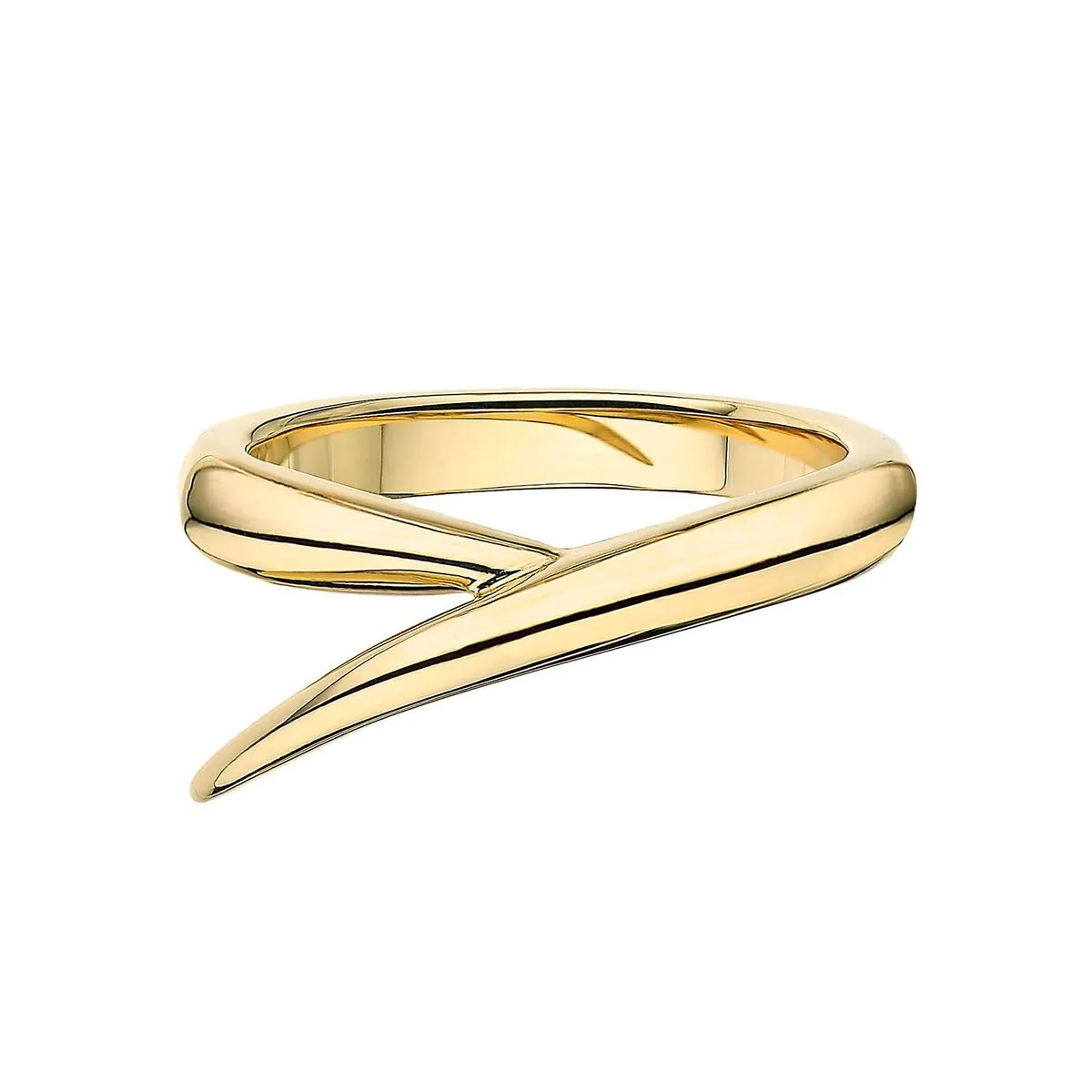 Interlocking Stacked Ring - 18ct Yellow Gold & Black Rhodium & Diamond