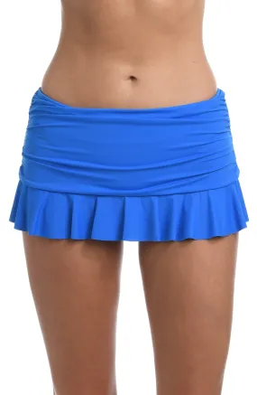 Island Goddess Ruffle Skirted Bottom - Capri Blue - FINAL SALE