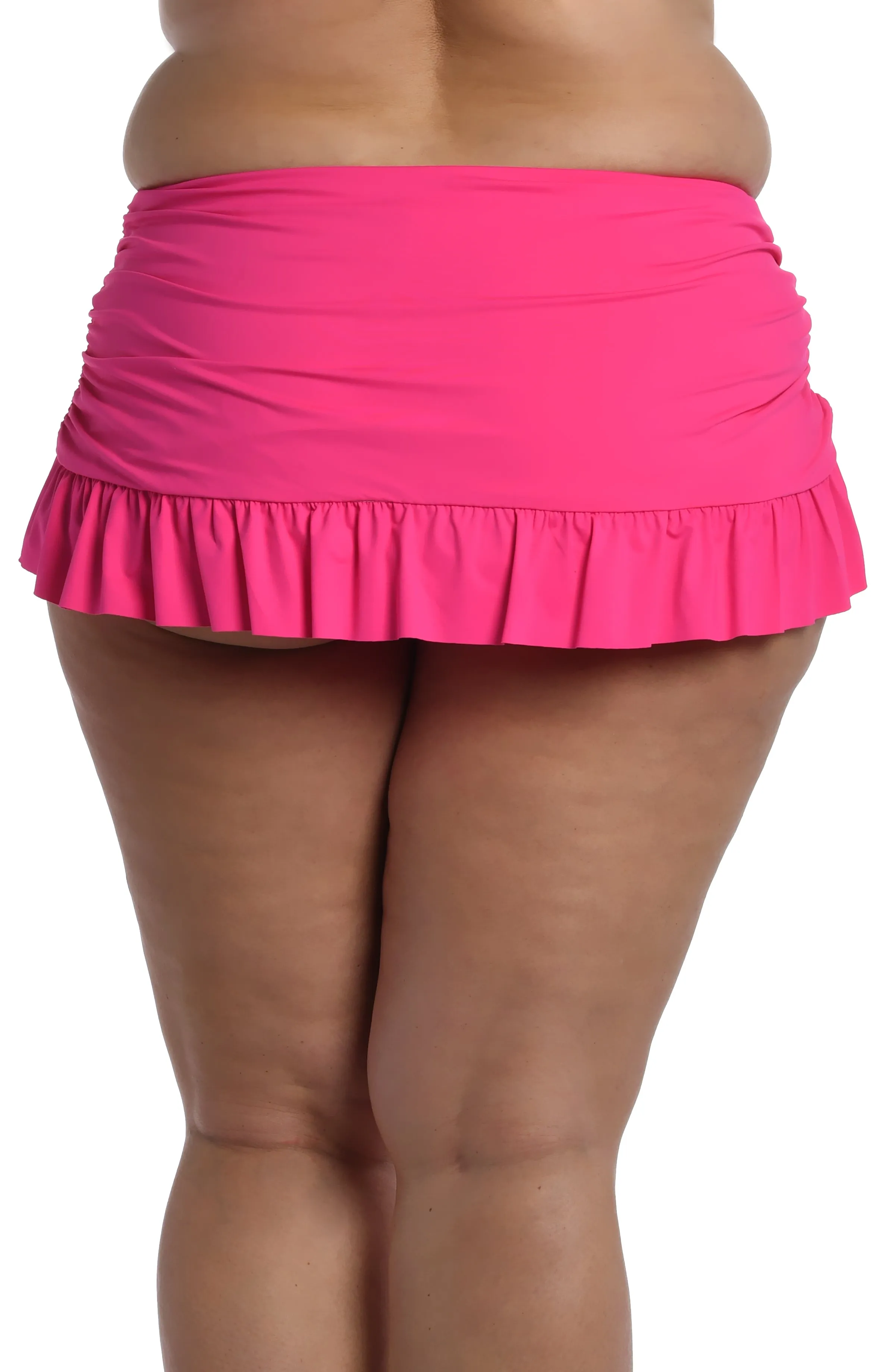 Island Goddess Ruffle Skirted Bottom - Pop Pink