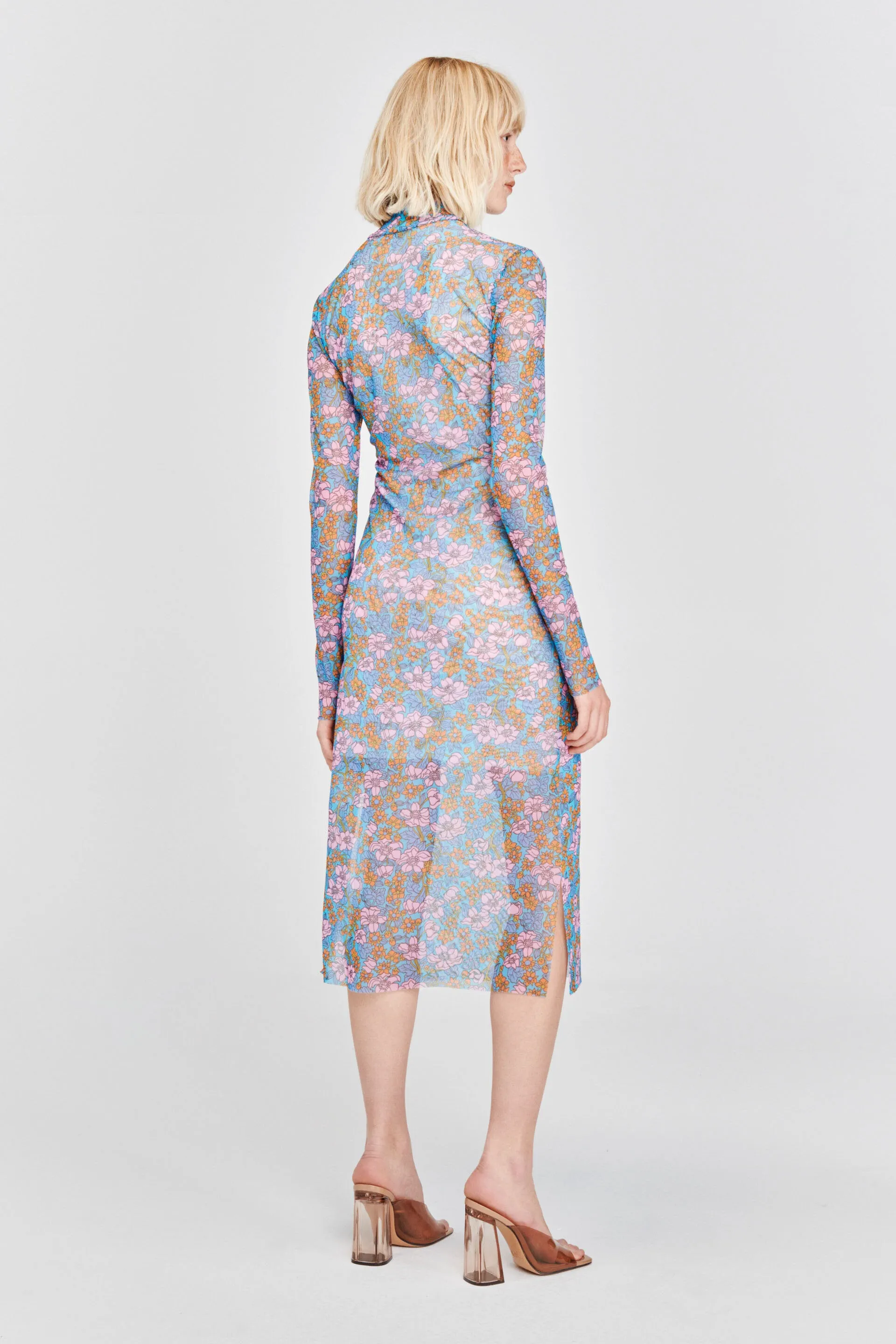 Jolain Dress - Blue Flowerscape