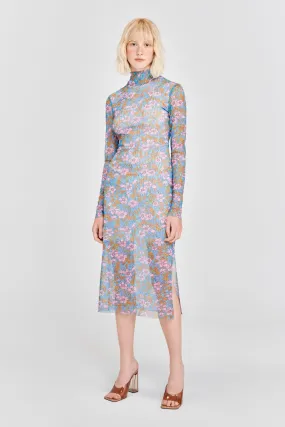 Jolain Dress - Blue Flowerscape