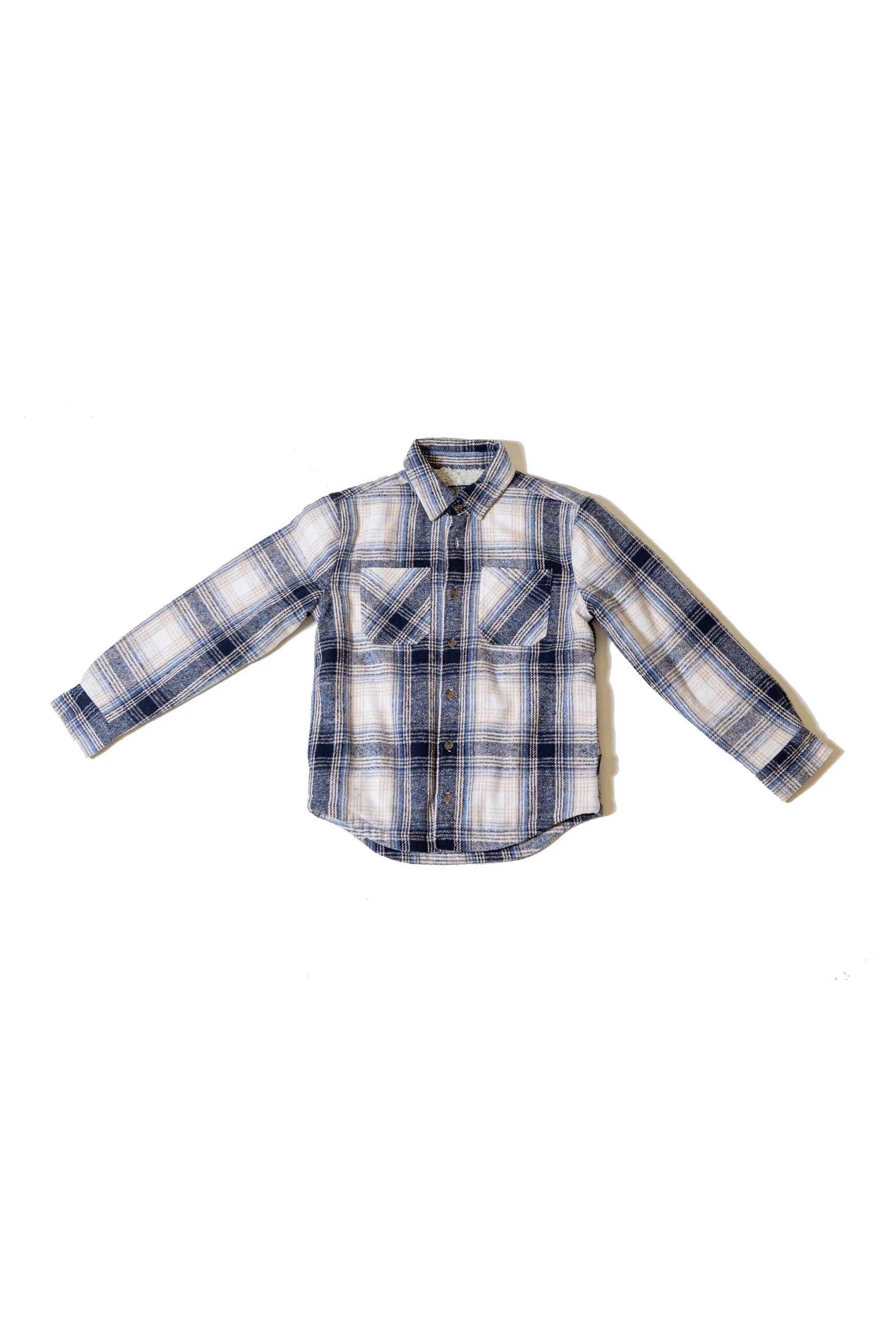 Kids Sherpa Lined Flannel Shacket