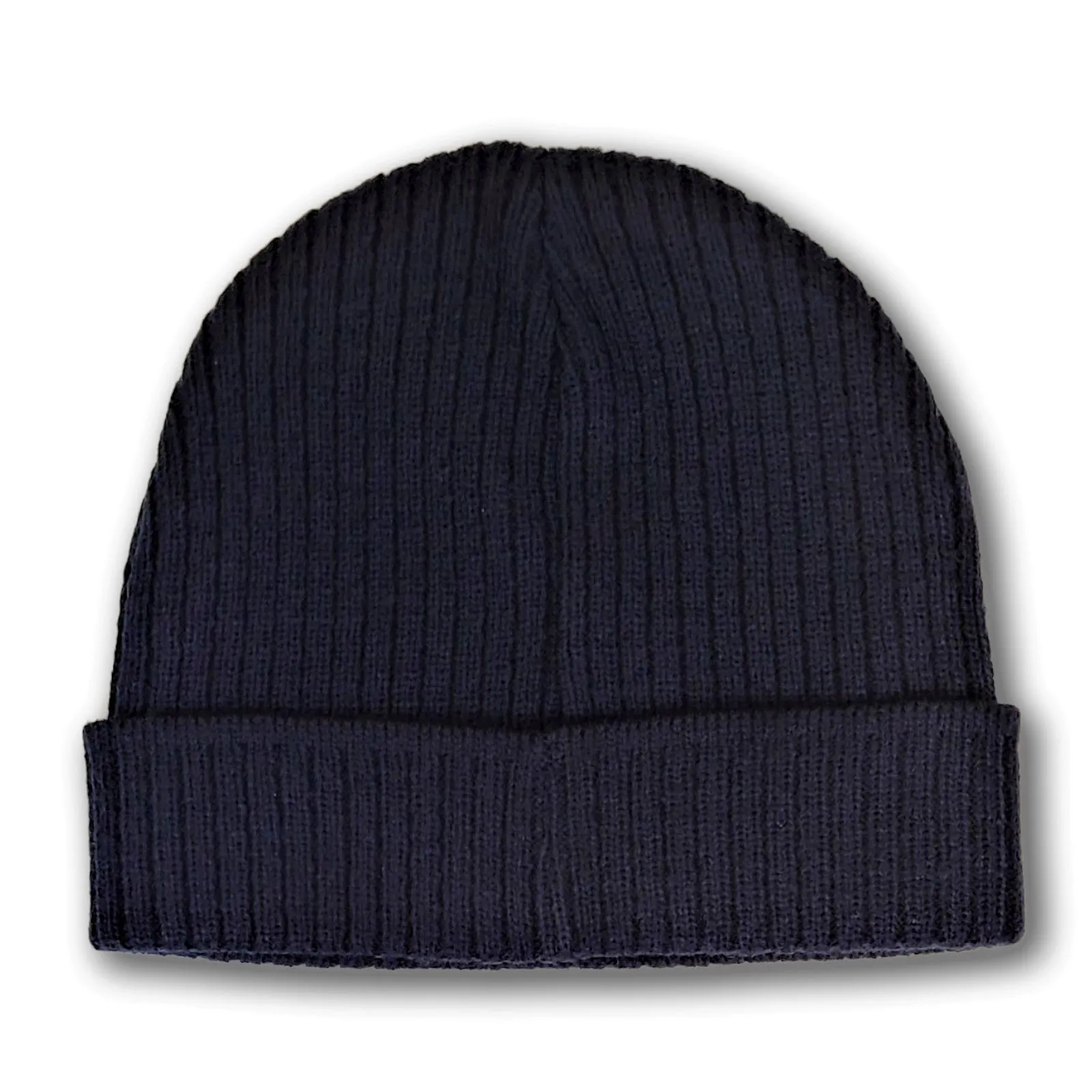 Levi's Men's Fleece Lined Rib Knit Fold Over Cuff Beanie Winter Hat