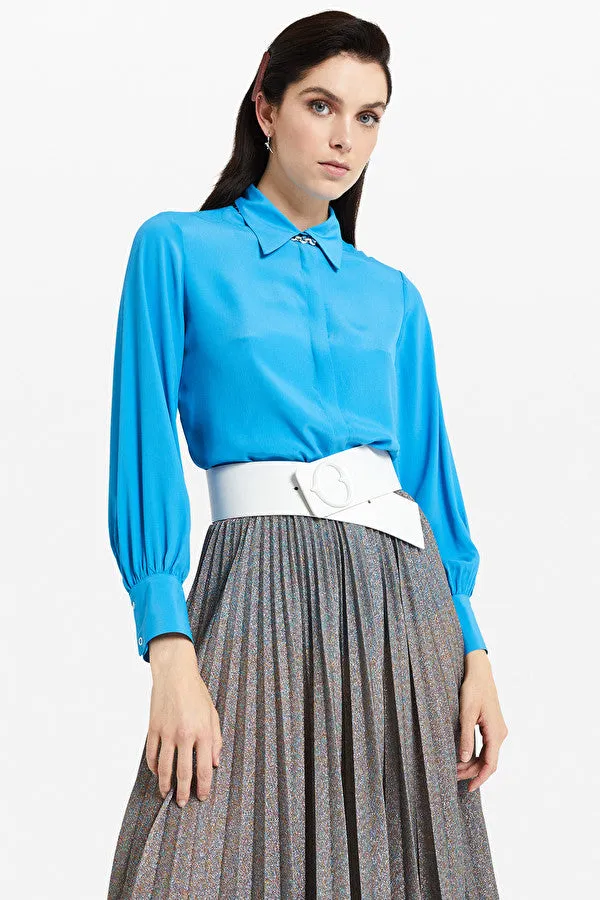 Look Lurex Pleated Skirt