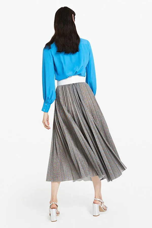 Look Lurex Pleated Skirt