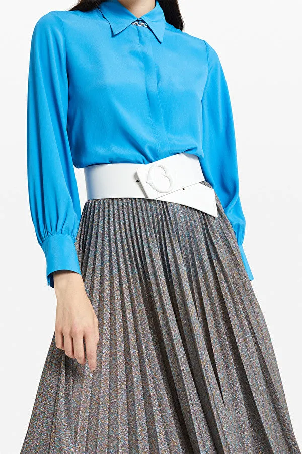 Look Lurex Pleated Skirt