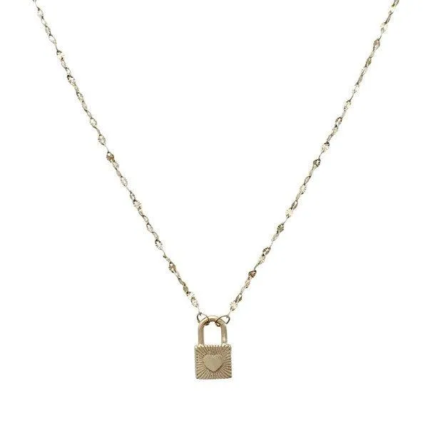 Love Locked Padlock Necklace