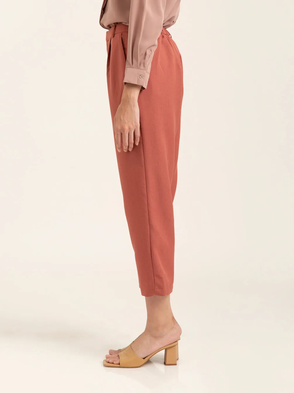 MALEIA PANTS PLAIN RUST