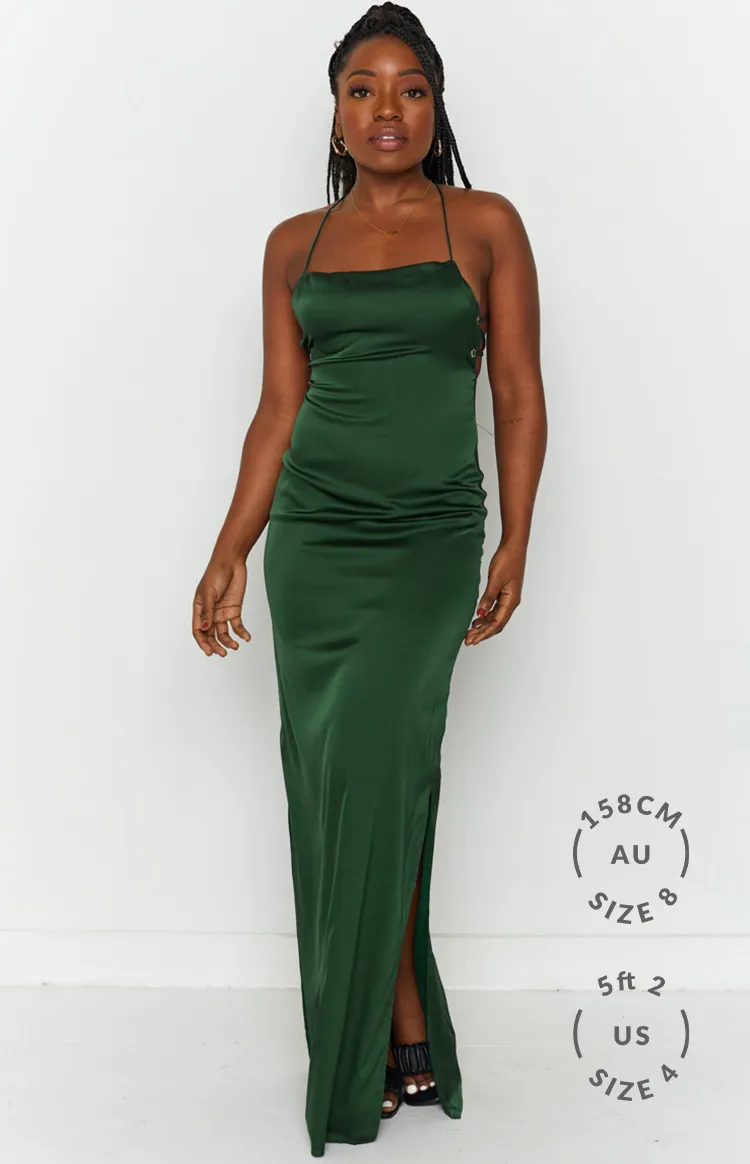 Manhattan Slip Formal Dress Emerald