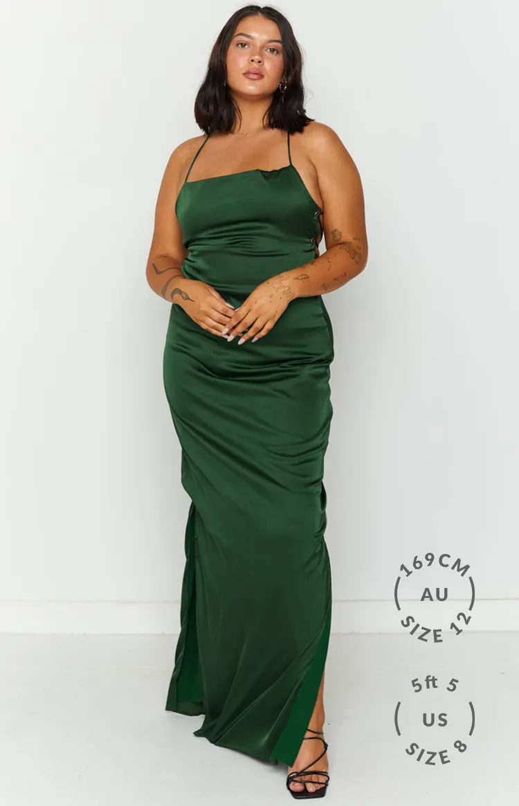 Manhattan Slip Formal Dress Emerald