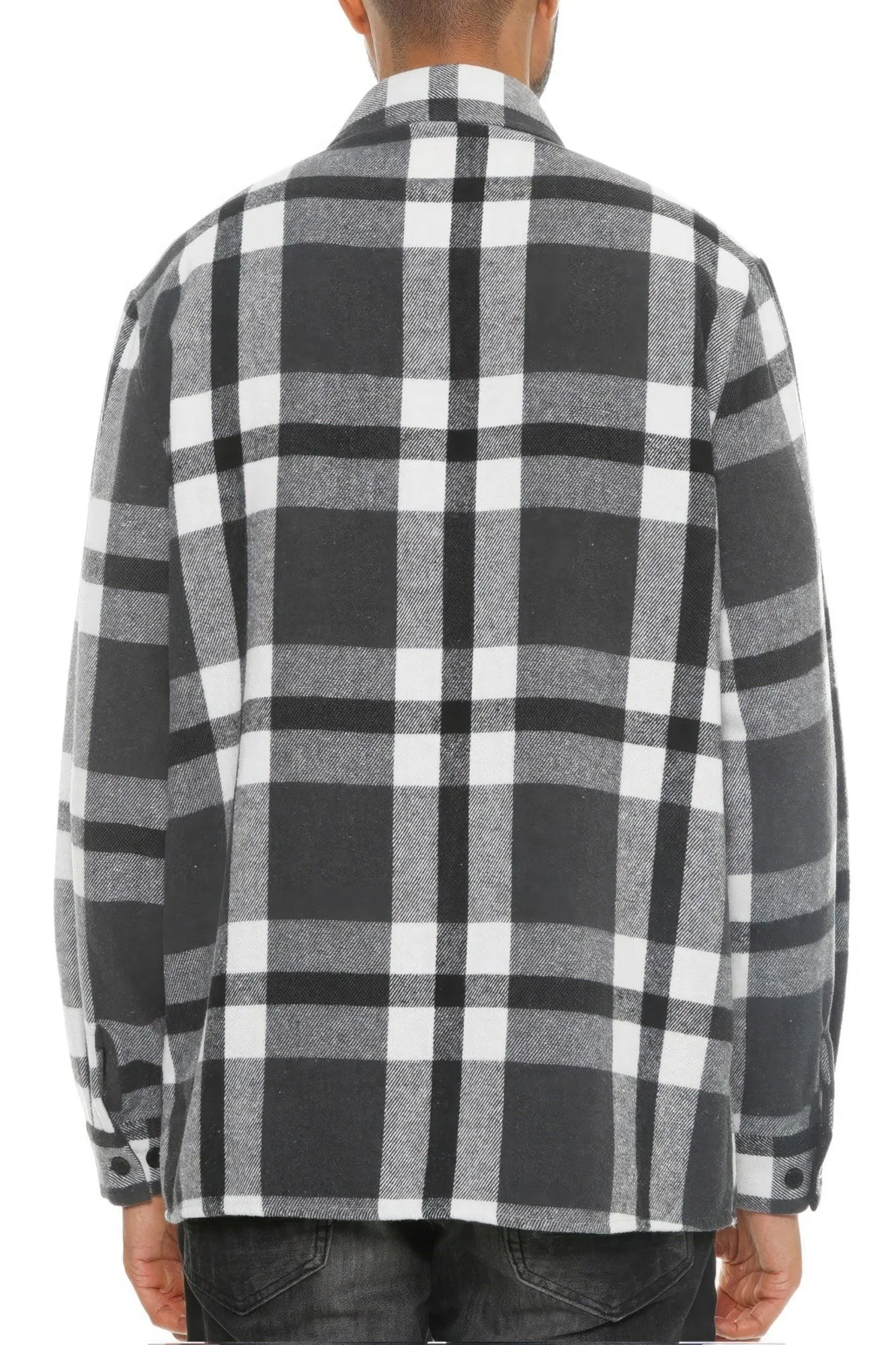 Men's Grey/Black Checkered Soft Flannel Shacket