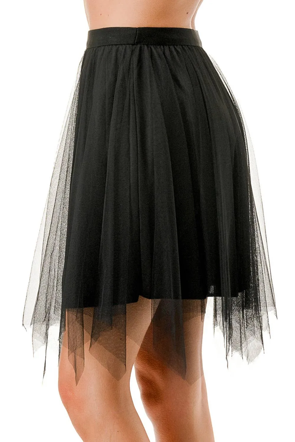 Mesh Pleated Skirt