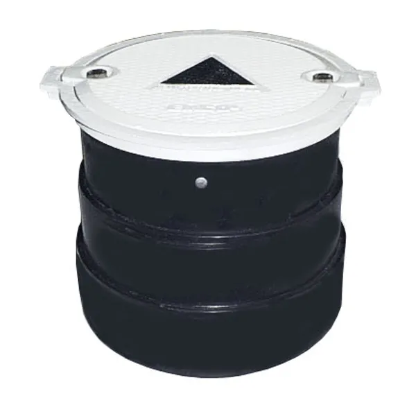 Monitoring Manhole Cover, Round 12" x 8", White Ductile Lid