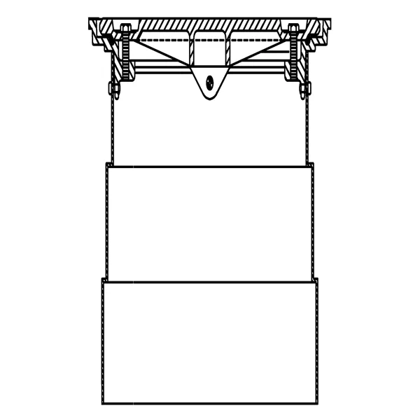 Monitoring Manhole Cover, Round 12" x 8", White Ductile Lid