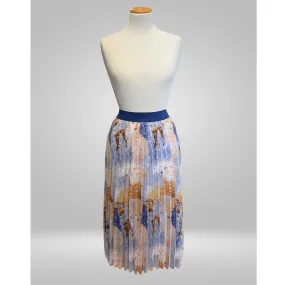 Multicolor Pleated Skirt