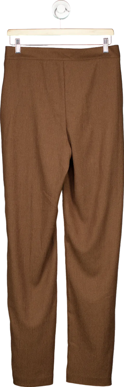 NA-KD Brown Recycled Structured Seamline Suit Pants EU 40 UK 12