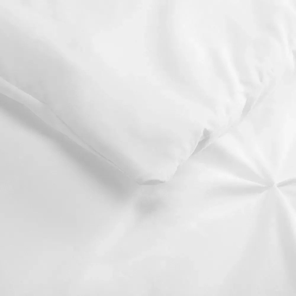 New - Serta Comforter Set Pleated Stain-Resistant Antimicrobial, White, Twin/TwinXL