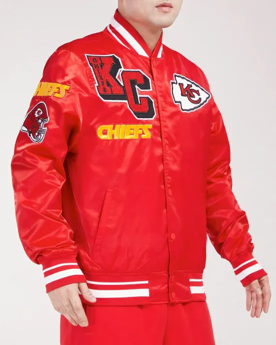 NFL KANSAS CITY CHIEFS MASHUP MEN'S RIB SATIN JACKET