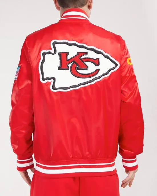 NFL KANSAS CITY CHIEFS MASHUP MEN'S RIB SATIN JACKET