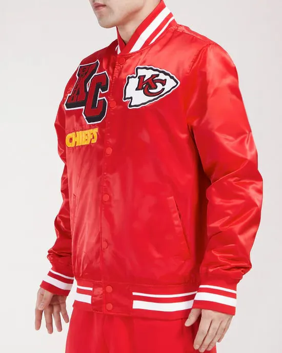 NFL KANSAS CITY CHIEFS MASHUP MEN'S RIB SATIN JACKET