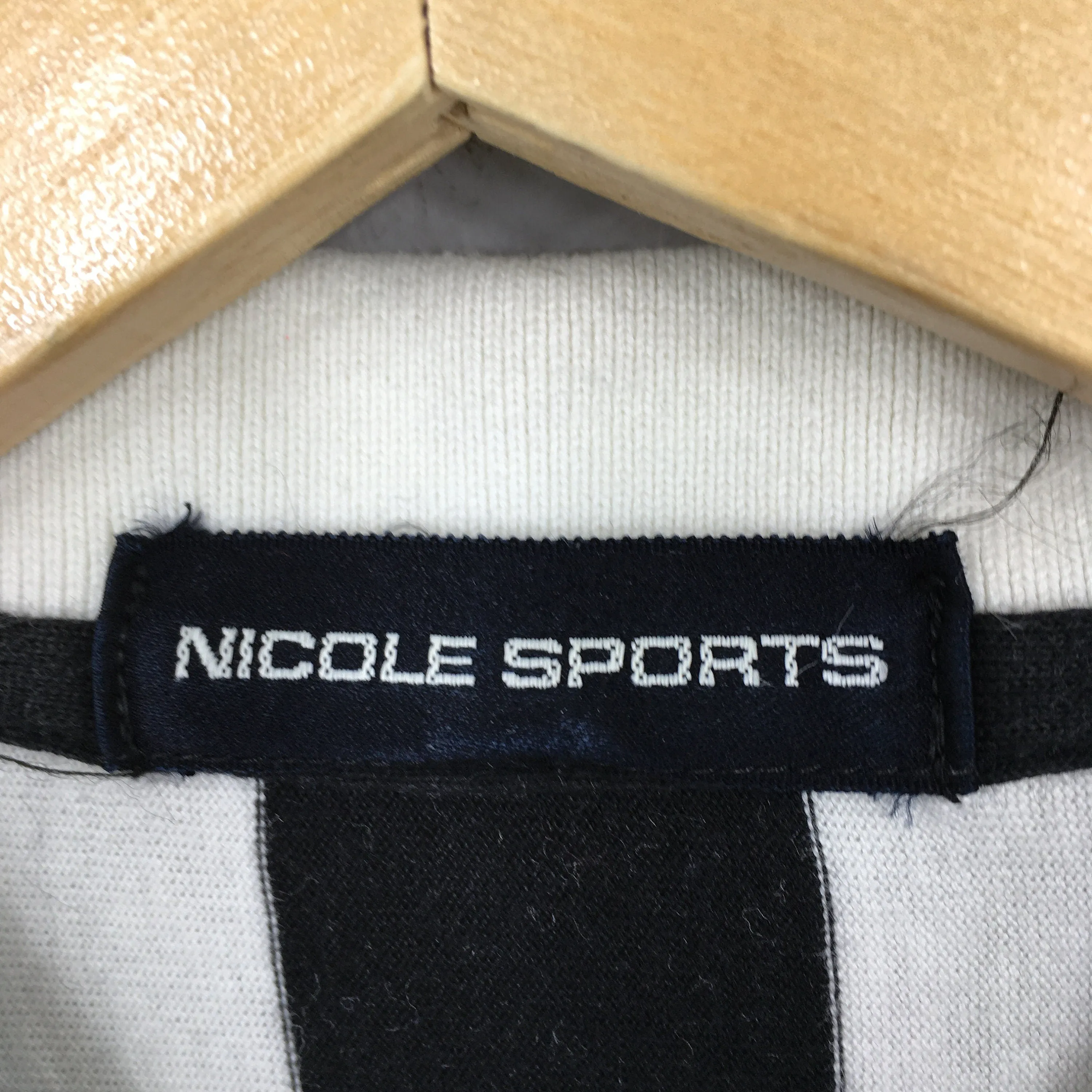 Nicole Club Sports Stripes Polo Shirt Small