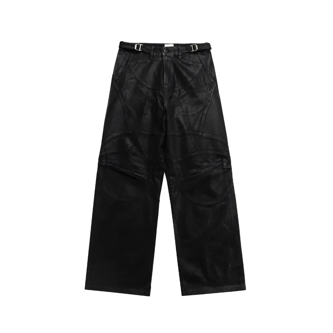 Noir Buckle Accent Pants