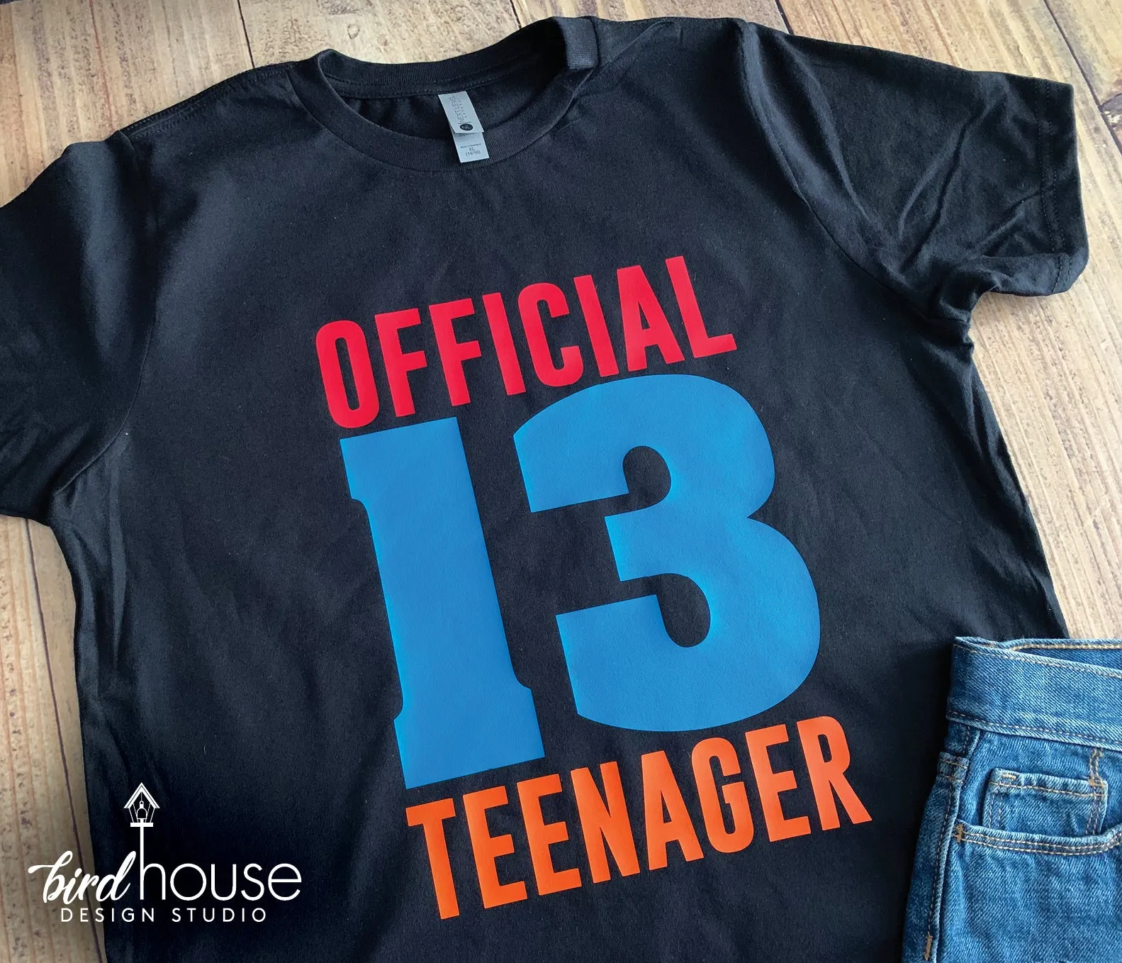 Official Teenager 13th Birthday Shirt, Pick any 3 colors