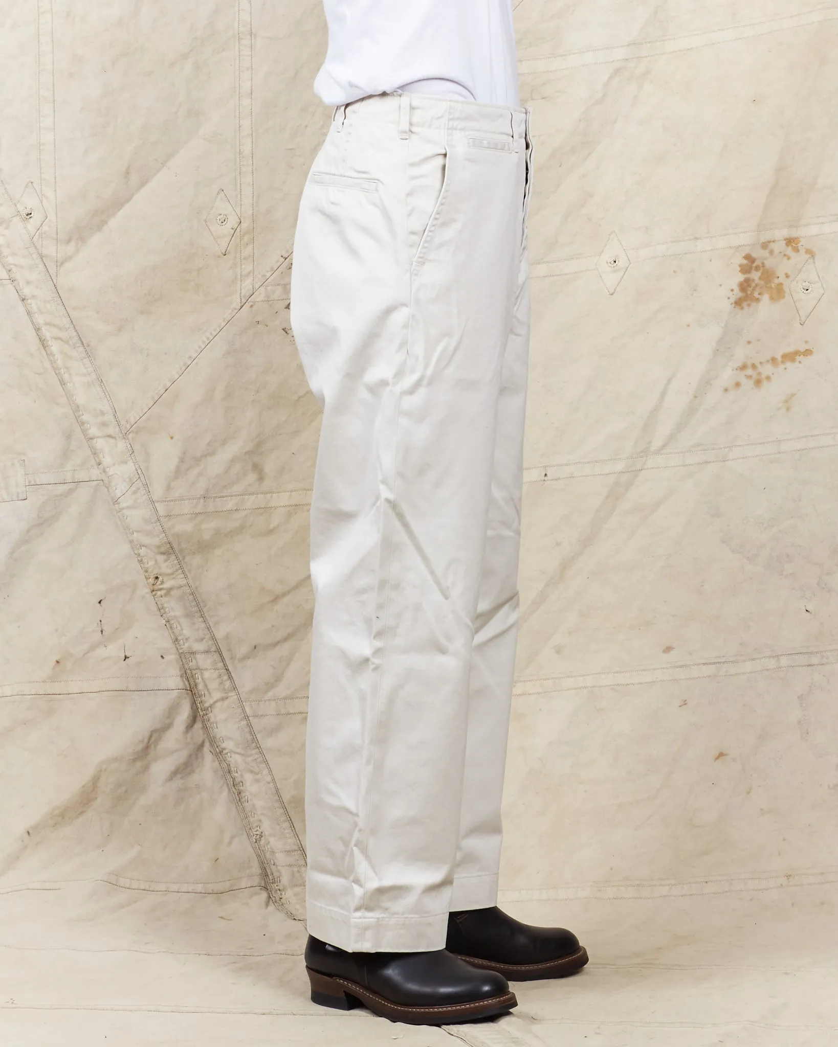 OrSlow Vintage Fit Army Trousers Ivory