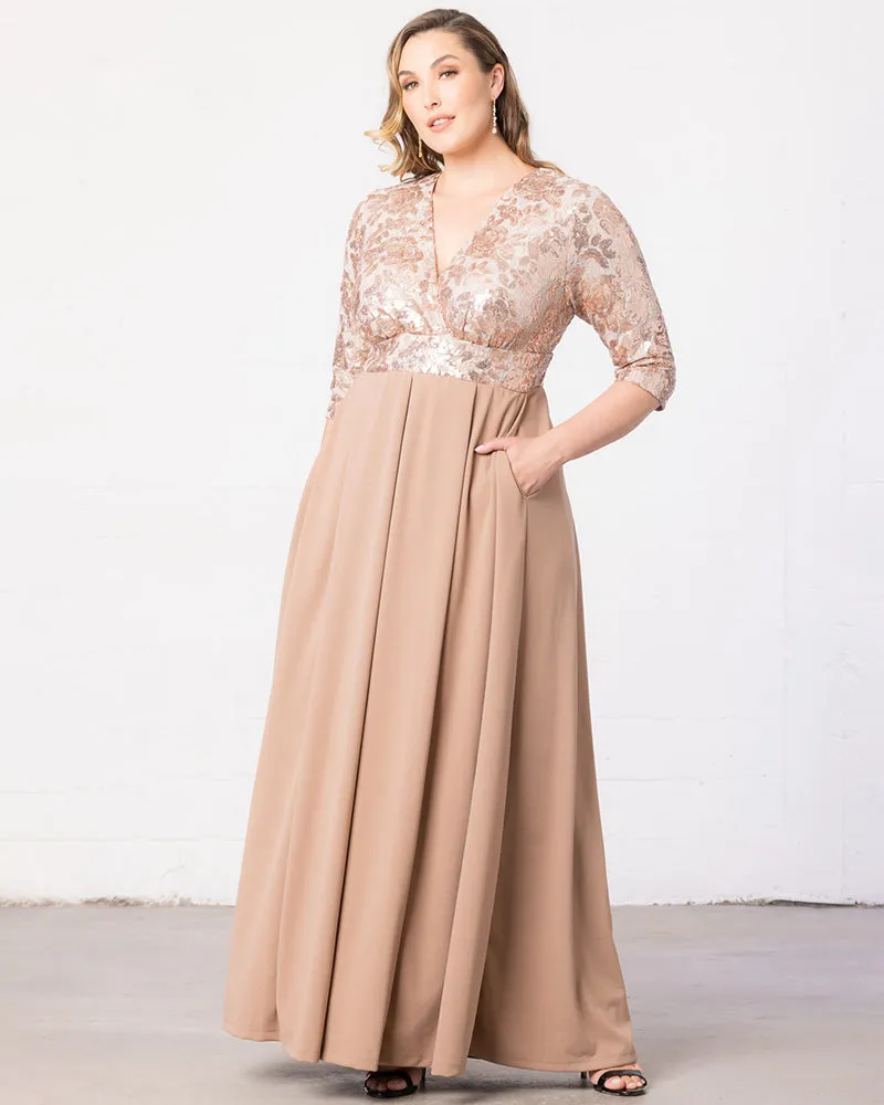 Paris Pleated Sequin Gown - Sale!