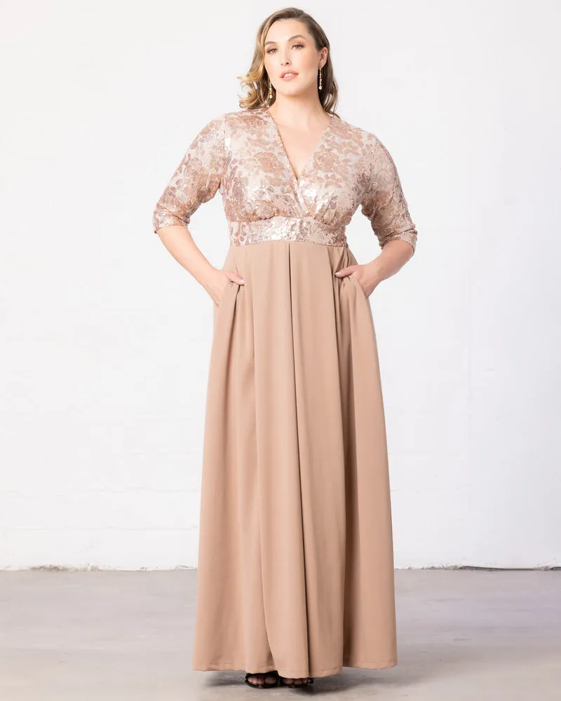 Paris Pleated Sequin Gown - Sale!