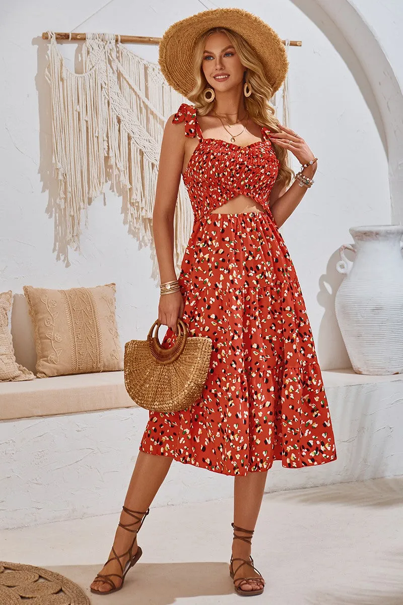 Petal Charm Midi Dress