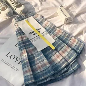 Plaid Pleated Skirt