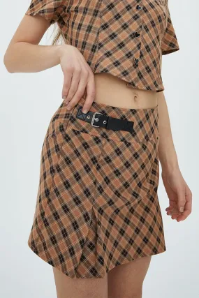 Plaid Pleated Skirt