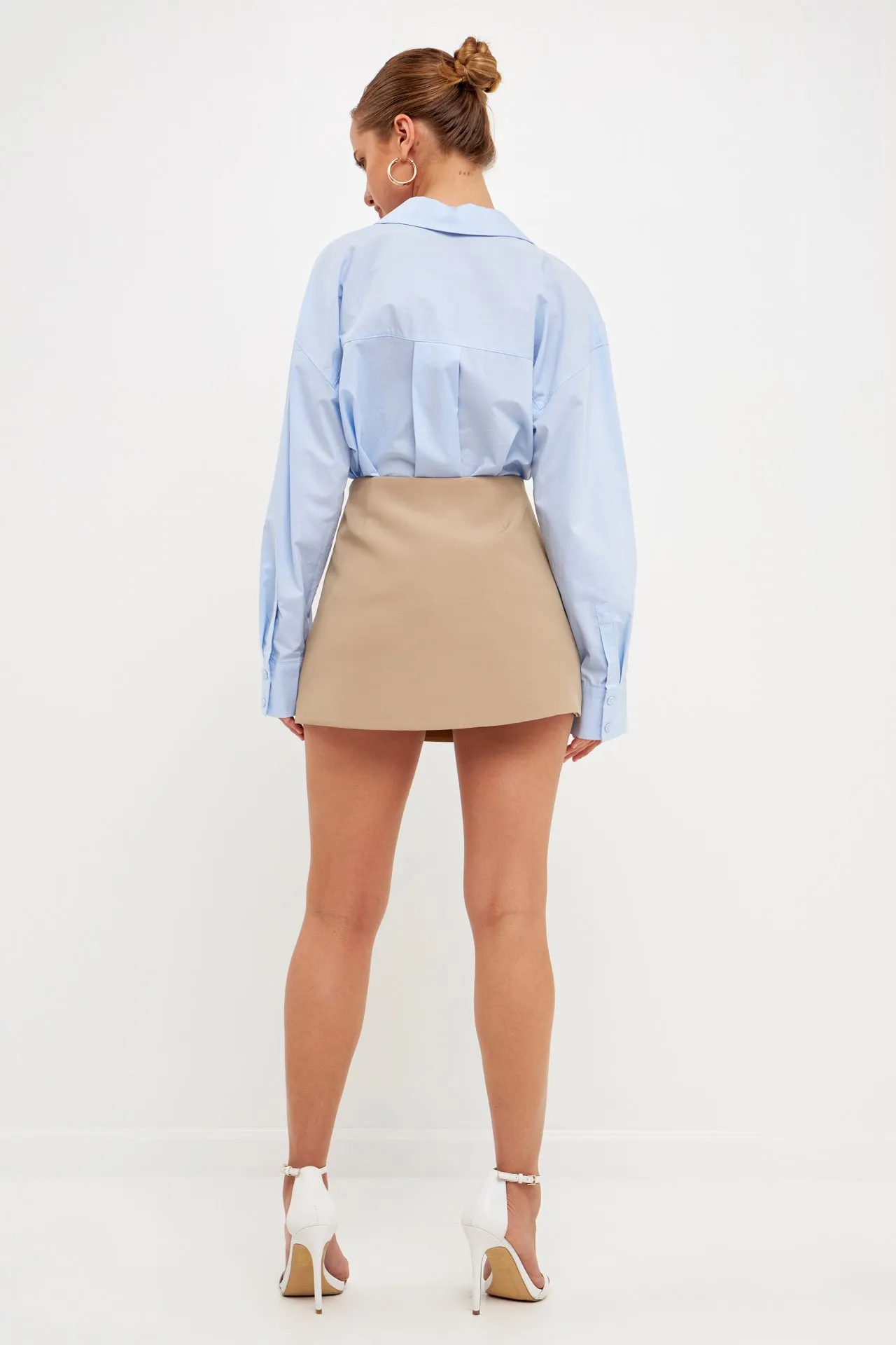 Pleated Detail Skort