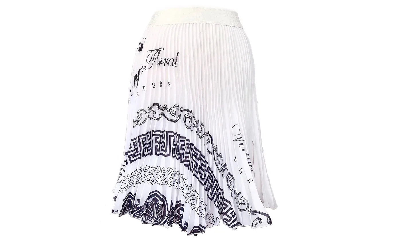 Pleated Flowy Knee Length Skirt