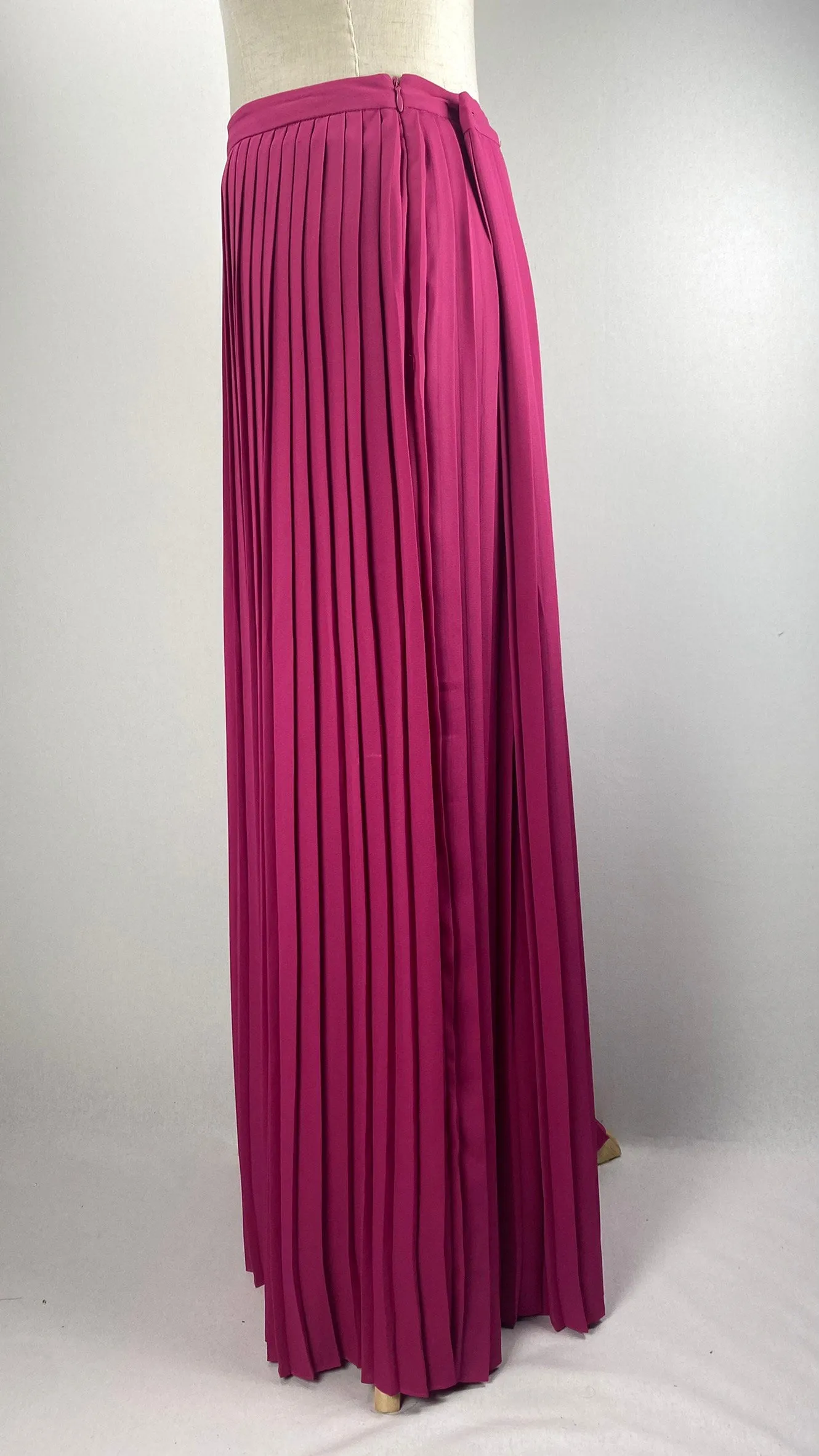 Pleated Maxi Skirt, Fuschia