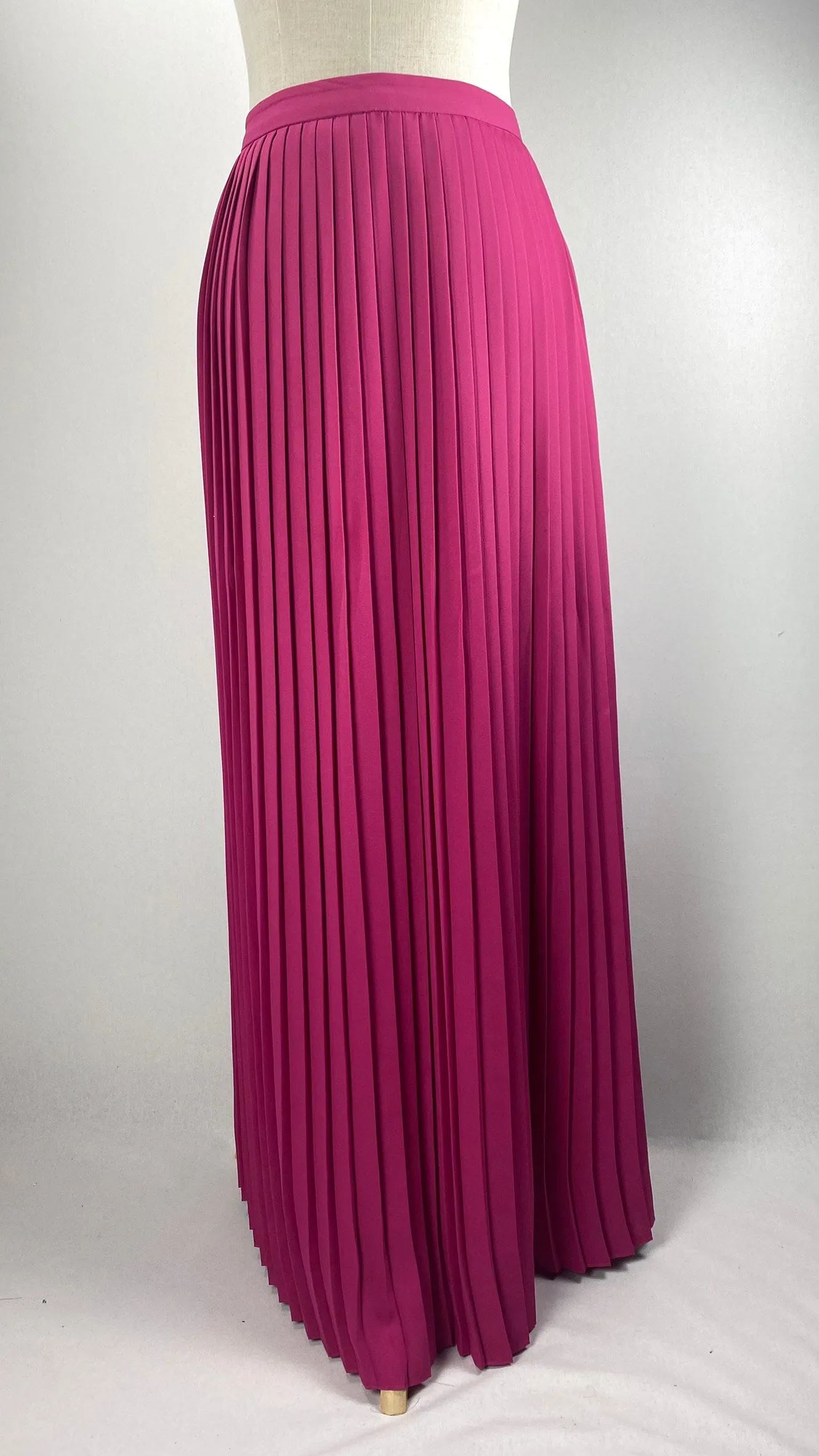 Pleated Maxi Skirt, Fuschia