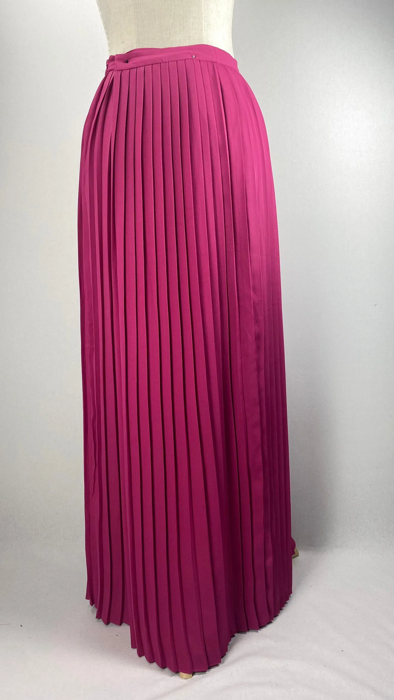 Pleated Maxi Skirt, Fuschia