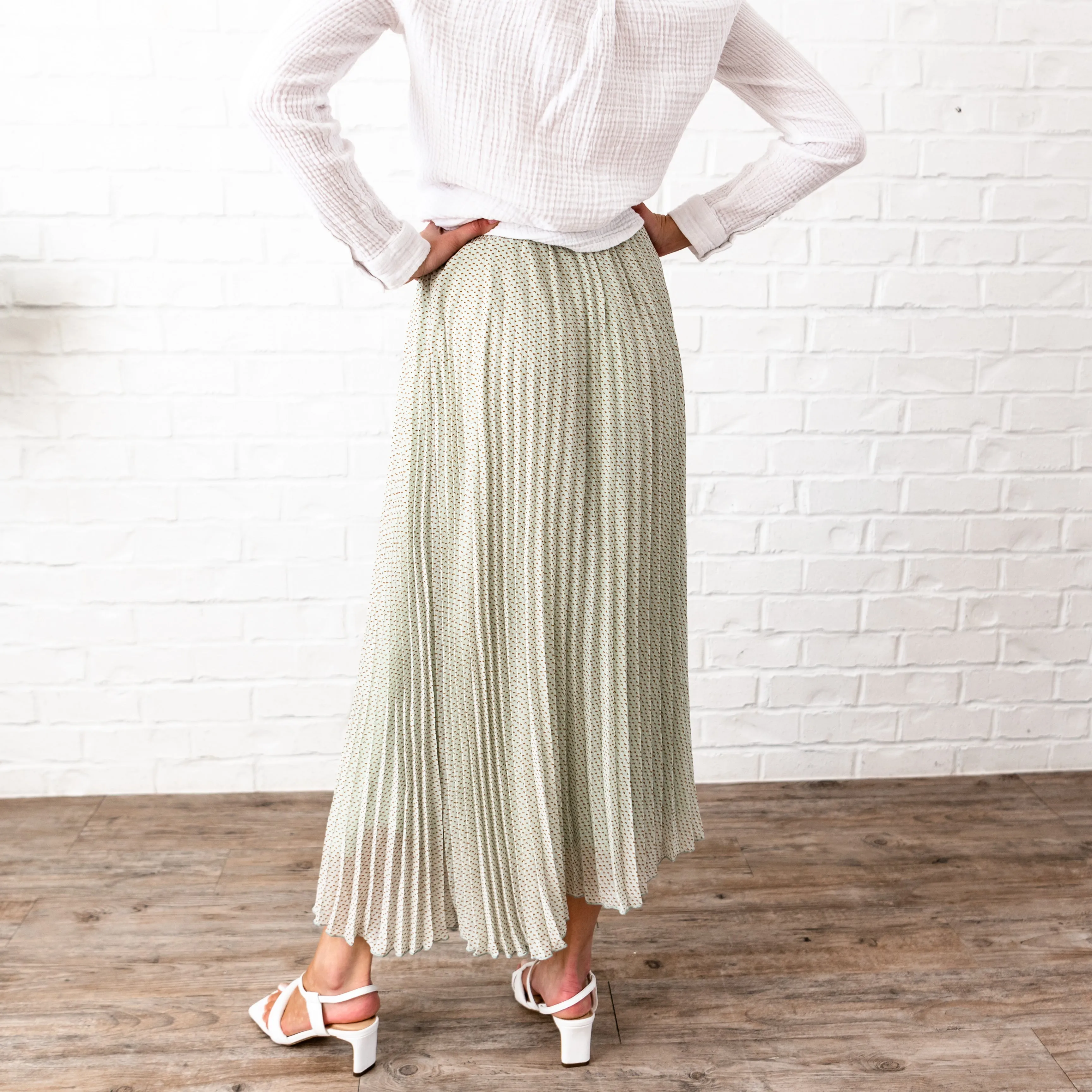 Pleated Maxi Skirt