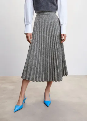 Pleated midi skirt