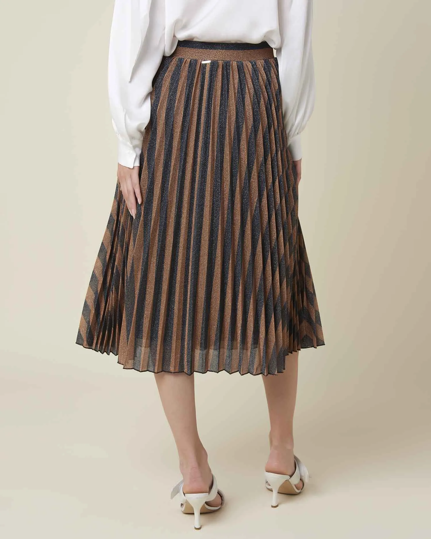 Pleated skirt in lame'