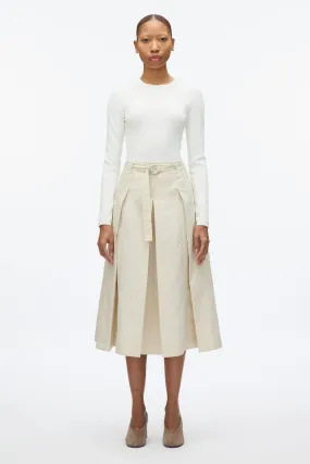 Pleated Utility Skirt