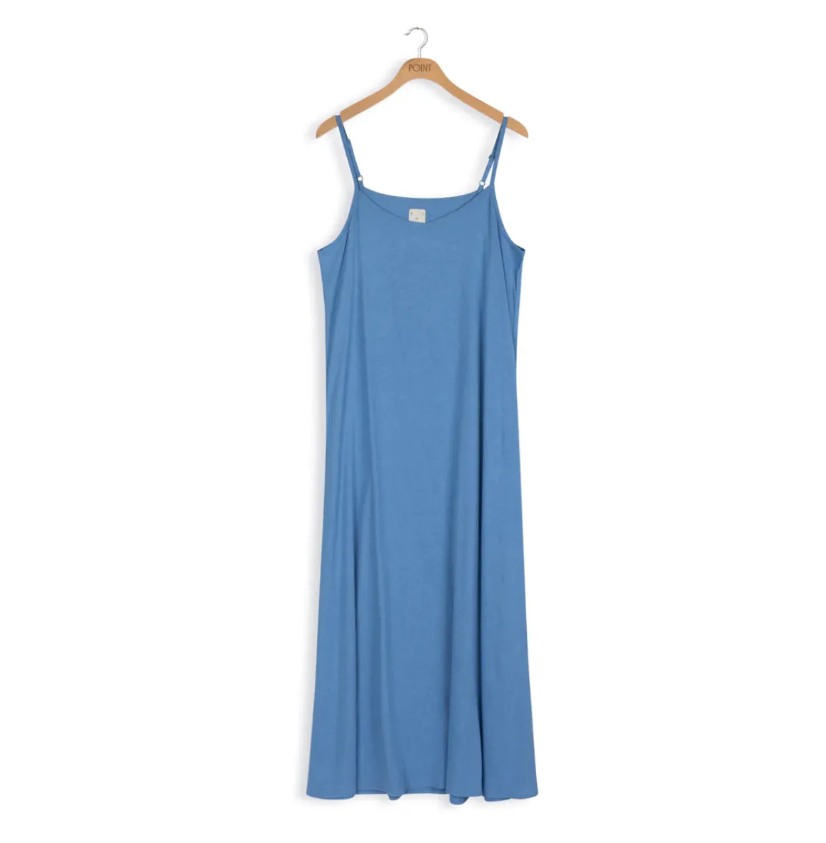 POINT LINEN SLIP DRESS