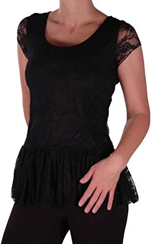 Poppy Lined Short Sleeve Lace Tops