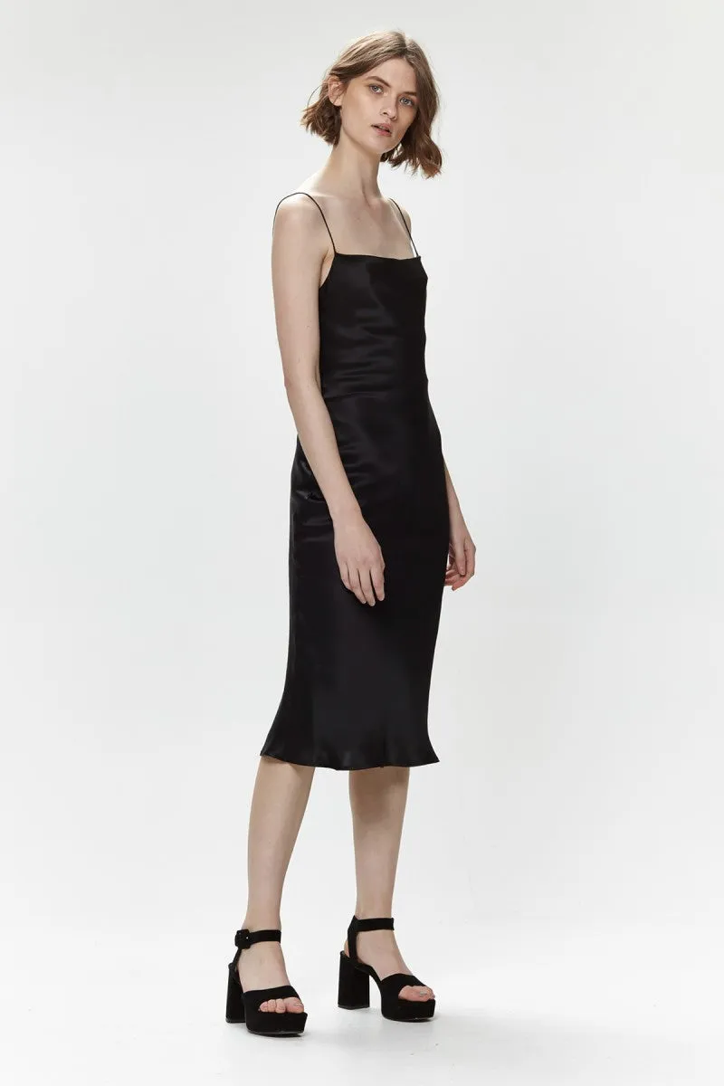 Posie Silk Dress - Black