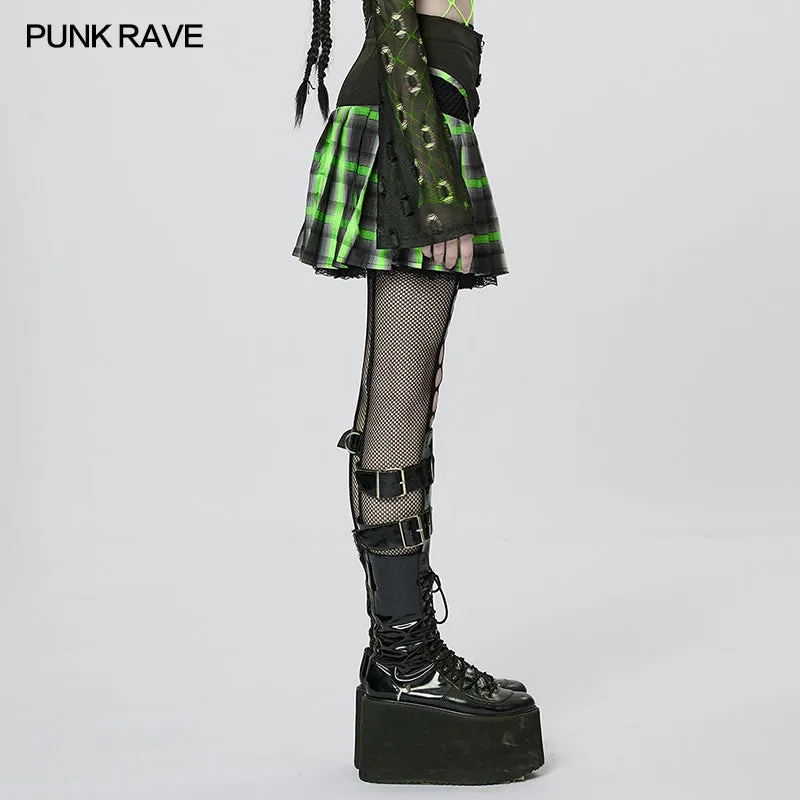 Punk Girl Pleated Skirt