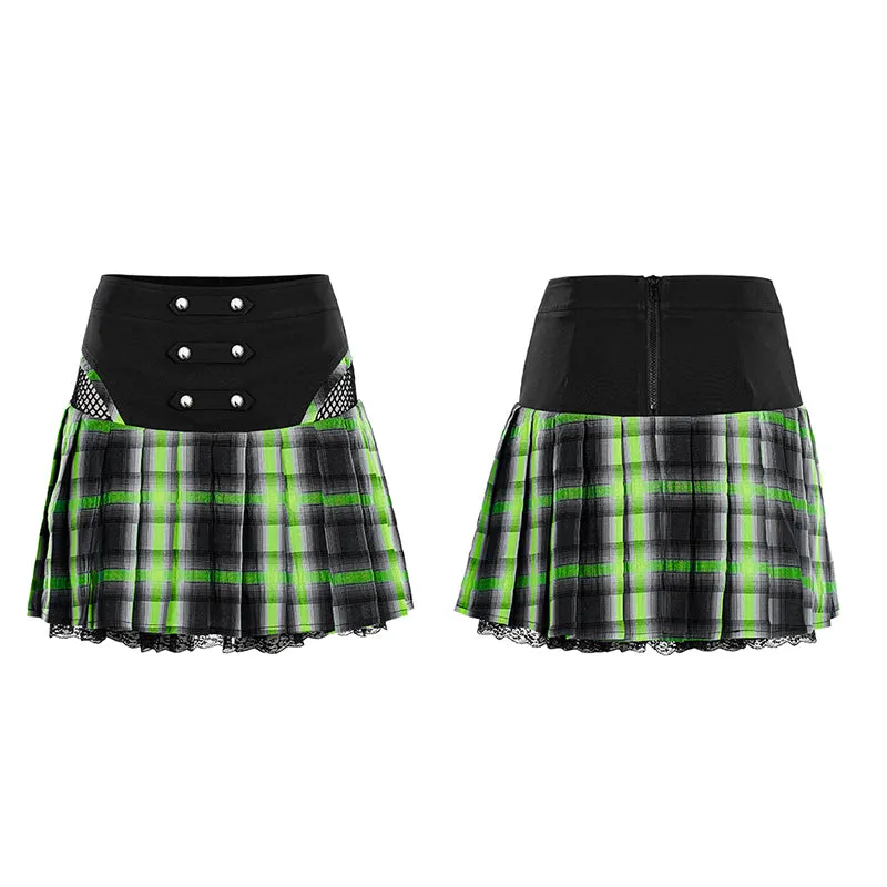 Punk Girl Pleated Skirt