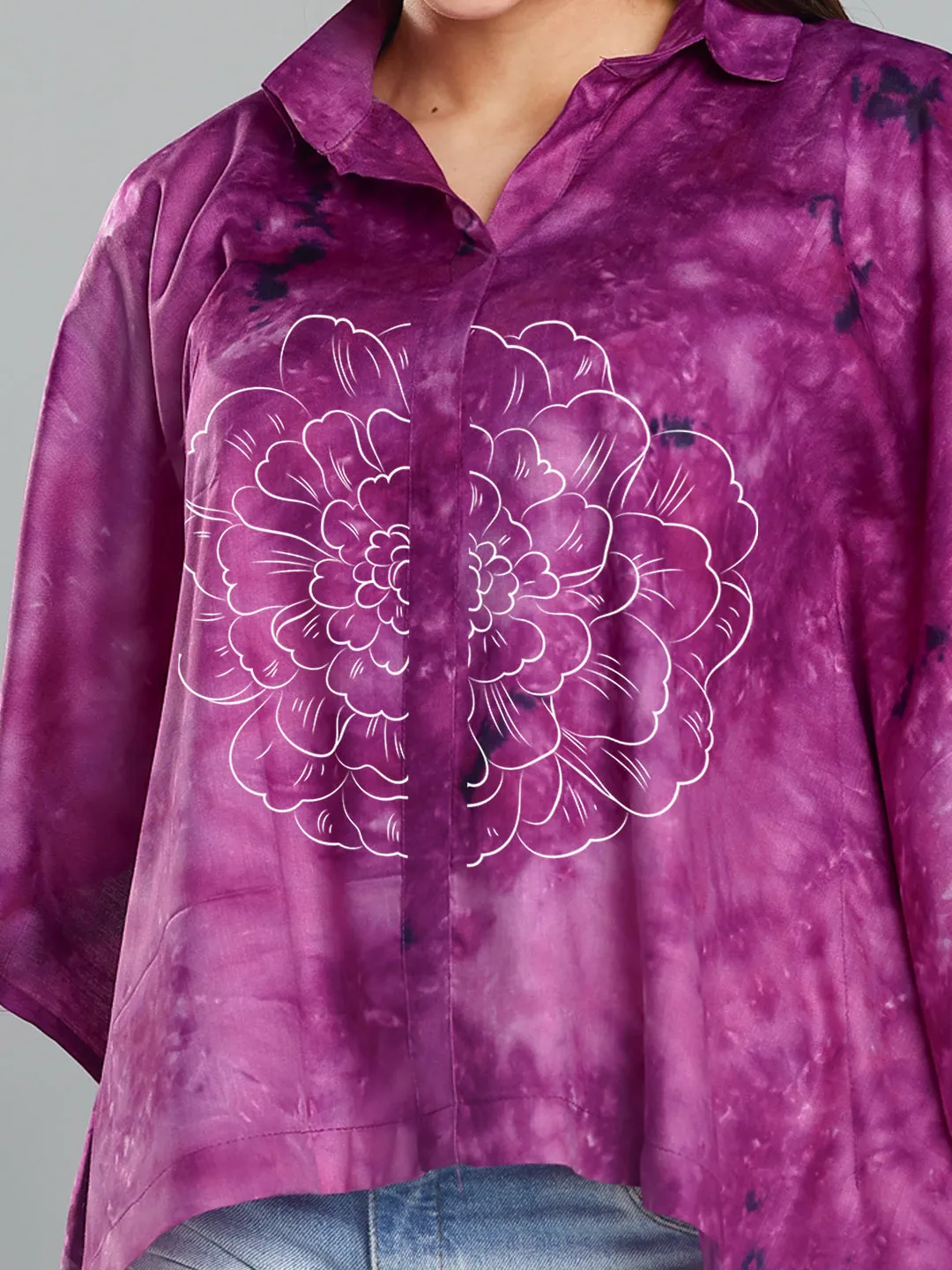 Purple Rayon TieDyeTop- Blossomix